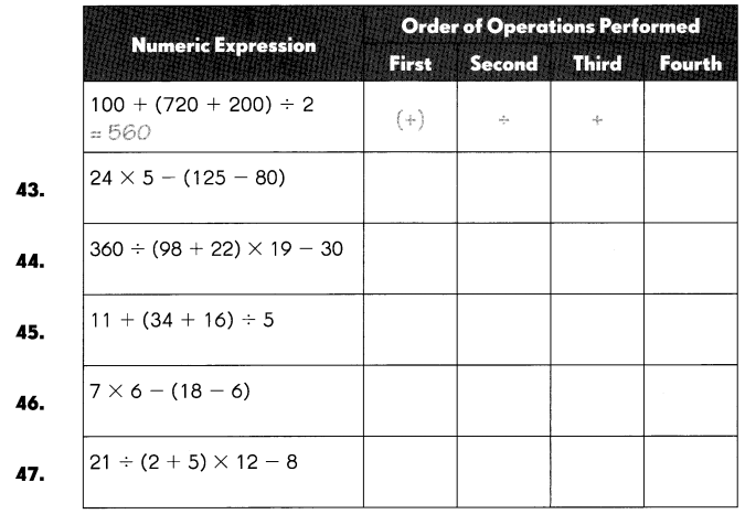 Math in Focus Grade 5 Chapter 2 Practice 7 Answer Key Order of Operations 6