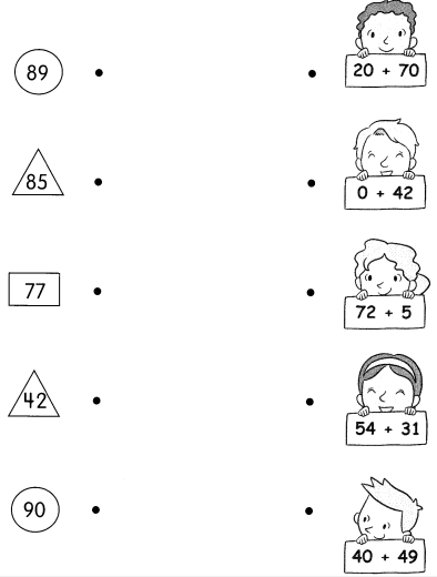 Math in Focus Grade 1 Chapter 17 Practice 1 Answer Key Addition Without Regrouping 20