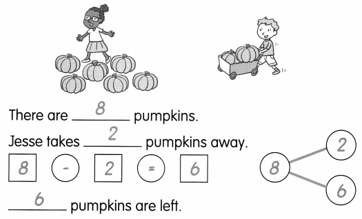 Math in Focus Grade 1 Chapter 4 Practice 3 Answer Key Making Subtraction Stories 1