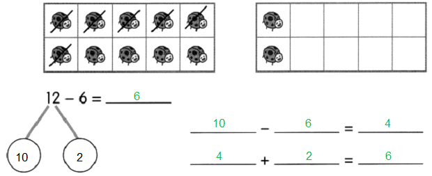 Math in Focus Grade 1 Chapter 8 Practice 4 Answer Key Ways to Subtract_12
