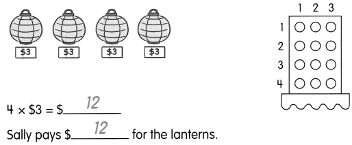 Math in Focus Grade 2 Chapter 15 Practice 2 Answer Key Multiplying 3 Using Dot Paper 1