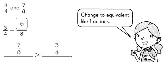 Math in Focus Grade 3 Chapter 14 Practice 4 Answer Key Comparing Fractions 8