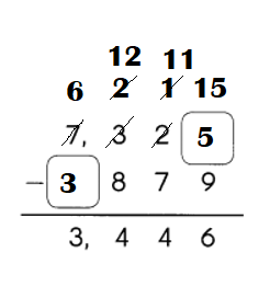 Math-in-Focus-Grade-3-Chapter-4-Answer-Key-Subtraction-up-to-10,000-Put on Your Thinking-Fill in the missing numbers-6