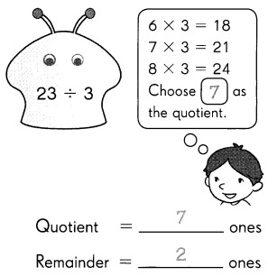 Math in Focus Grade 3 Chapter 8 Practice 2 Answer Key Quotient and Remainder 1