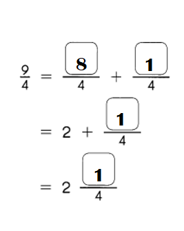 Math-in-Focus-Grade-4-Chapter-6-Practice-5-Answer-Key-Renaming-Improper-Fractions-and-Mixed-Numbers-Express each improper fraction as a mixed number-2