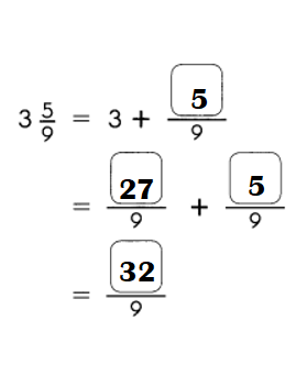 Math-in-Focus-Grade-4-Chapter-6-Practice-5-Answer-Key-Renaming-Improper-Fractions-and-Mixed-Numbers-Express each improper fraction as a whole number or a mixed number in simplest form-11