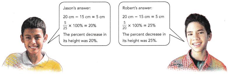 Math in Focus Grade 6 Chapters 6 Lesson 6.5 Answer Key Percent of Change 10