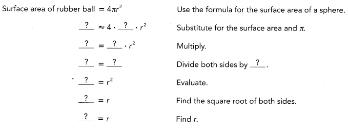 Math in Focus Grade 7 Chapter 8 Lesson 8.4 Answer Key Finding Volume and Surface Area of Spheres 6