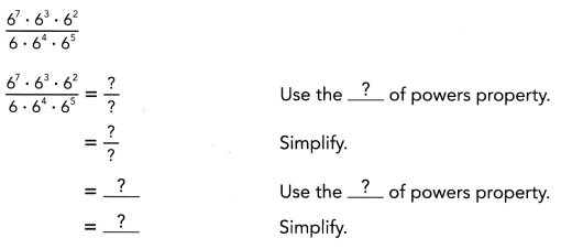 Math in Focus Grade 8 Chapter 1 Lesson 1.2 Answer Key The Product and the Quotient of Powers 10