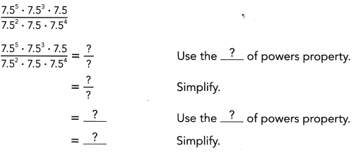 Math in Focus Grade 8 Chapter 1 Lesson 1.2 Answer Key The Product and the Quotient of Powers 11