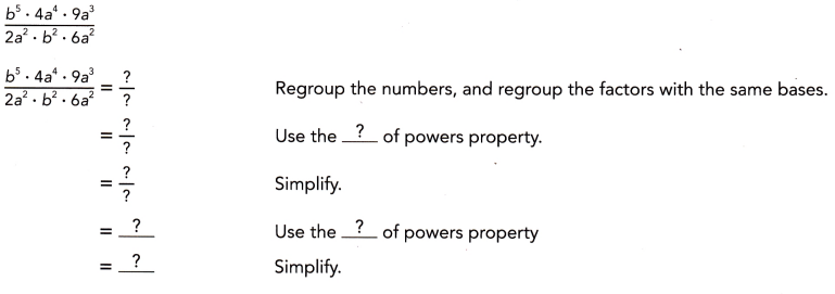Math in Focus Grade 8 Chapter 1 Lesson 1.2 Answer Key The Product and the Quotient of Powers 12
