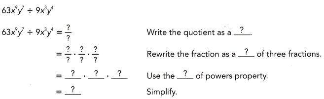 Math in Focus Grade 8 Chapter 1 Lesson 1.2 Answer Key The Product and the Quotient of Powers 9