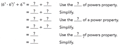 Math in Focus Grade 8 Chapter 1 Lesson 1.3 Answer Key The Power of a Power 6