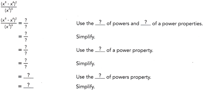 Math in Focus Grade 8 Chapter 1 Lesson 1.3 Answer Key The Power of a Power 7
