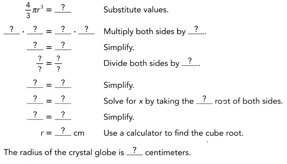 Math in Focus Grade 8 Chapter 1 Lesson 1.6 Answer Key Real-World Problems Squares and Cubes 5