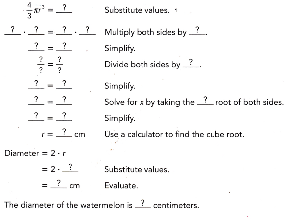 Math in Focus Grade 8 Chapter 1 Lesson 1.6 Answer Key Real-World Problems Squares and Cubes 7