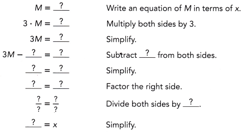 Math in Focus Grade 8 Chapter 3 Lesson 3.4 Answer Key Solving for a Variable in a Two-Variable Linear Equation 2