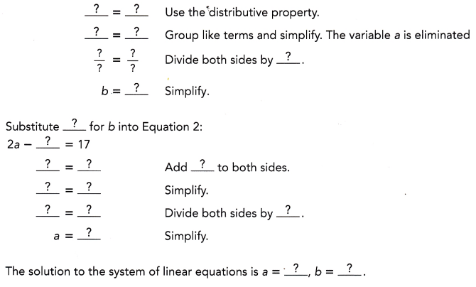 Math in Focus Grade 8 Chapter 5 Lesson 5.2 Answer Key Solving Systems of Linear Equations Using Algebraic Methods 1