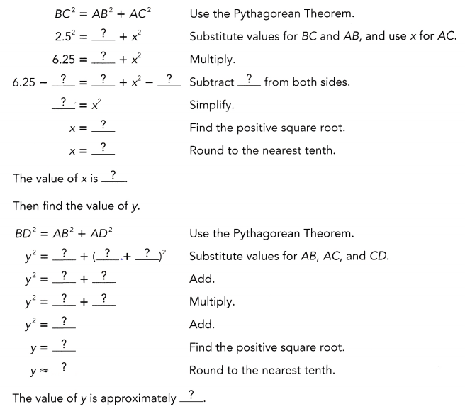 Math in Focus Grade 8 Chapter 7 Lesson 7.1 Answer Key Understanding the Pythagorean Theorem and Plane Figures 6