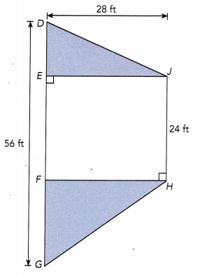 Math in Focus Grade 6 Chapter 8 Lesson 10.1 Answer Key Area of Triangles 34