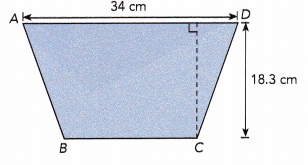 Math in Focus Grade 6 Chapter 8 Lesson 10.2 Answer Key Area of Parallelograms and Trapezoids 34