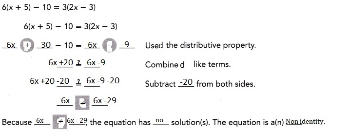 Math in Focus Grade 8 Chapter 3 Lesson 3.2 Answer Key Identifying the Number of Solutions to a Linear Equation-4
