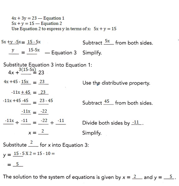Math in Focus Grade 8 Chapter 5 Lesson 5.2 Answer Key Solving Systems of Linear Equations Using Algebraic Methods-3