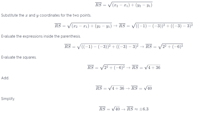 Math in Focus Grade 8 Chapter 7 Lesson 7.2 Answer Key Understanding the Distance Formula A 3